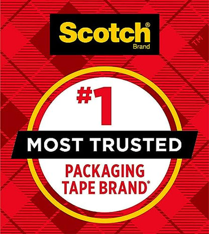 Scotch Sure Start Packing Tape, Clear, Quiet Unwind and Easy Start, 1.88 in. x 54.6 yd., 1 Tape Roll