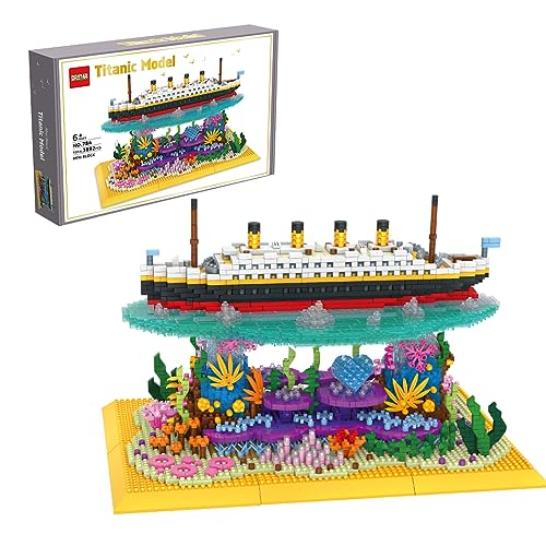 Etarnfly Titanic Ship Building Kit, 3892PCS Micro Building Block Set (No Compatible for Lego), Build-and-Display Toy for Adults, Home Decor Gifts for Teens and Adults with A Passion for Titanic