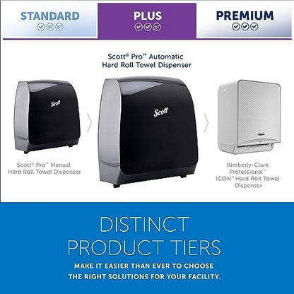 Scott Pro Automatic Hard Roll Paper Towel Dispenser System (34348), for Blue Core Scott Pro Roll Towels, Smoke/Black, 1 / Case
