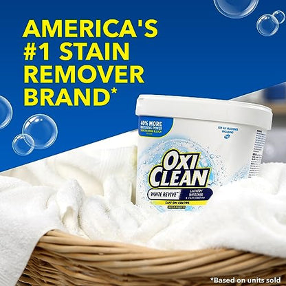 Add 3 To Your Cart! OxiClean White Revive Laundry Whitener and Stain Remover Powder, 3 lb