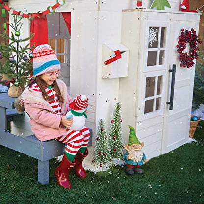 KidKraft Modern Outdoor Wooden Playhouse with Picnic Table, Mailbox and Outdoor Grill, White