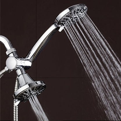 AquaDance Total Chrome Premium High Pressure 48-setting 3-Way Combo for The Best of Both Worlds – Enjoy Luxurious 6-setting Rain Shower Head and 6-Setting Hand Held Shower Separately or Together