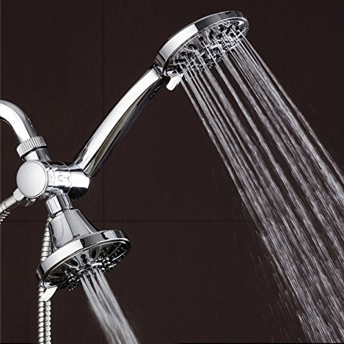 AquaDance Total Chrome Premium High Pressure 48-setting 3-Way Combo for The Best of Both Worlds – Enjoy Luxurious 6-setting Rain Shower Head and 6-Setting Hand Held Shower Separately or Together
