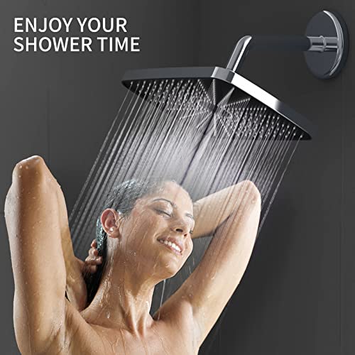 Shower Head,12 Inch Rain Shower Head High Pressure,Rainfall Detachable Waterfall Showerhead,Rain Setting Pressure Boosting High Flow Large Shower Head,Big Square Bathroom Ceiling Shower Head