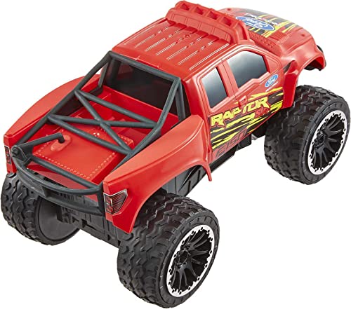 Hot Wheels Remote Control Truck, Red Ford F-150 RC Vehicle with Full-Function Remote Control, Large Wheels & High-Performance Engine, 2.4 GHz with Range of 65 Feet [Amazon Exclusive]