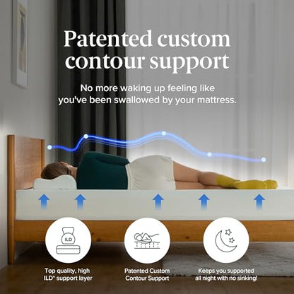 ZINUS 6 Inch Green Tea Memory Foam Mattress, Fiberglass Free, Patented Custom Contour Support, Sturdy Base Foam, CertiPUR-US Certified, Bed-in-a-box, Narrow Twin, White