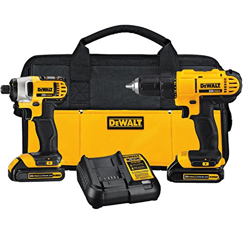 DEWALT Mechanics Tools Kit and Socket Set, 204-Piece (DWMT72165) & 20V MAX* Cordless Drill Combo Kit, 2-Tool (DCK240C2)