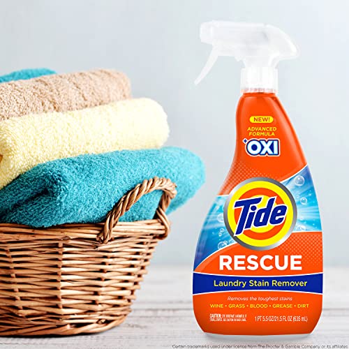 UPDATE DEAD! Tide Laundry Stain Remover with Oxi, Rescue Clothes, Upholstery, Carpet and more from Tough Stains (22 Fl Oz, Pack of 4) Packaging May Vary
