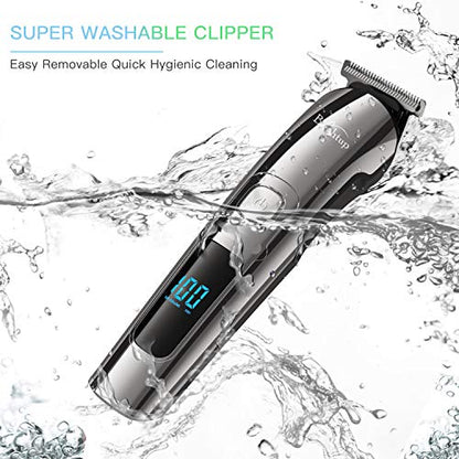 Brightup Beard Trimmer for Men - 19 Piece Mens Grooming Kit with Hair Clippers, Electric Razor, Shavers for Mustache, Body, Face, Nose and Ear Hair Trimmer, Gifts for Men, FK-8688T