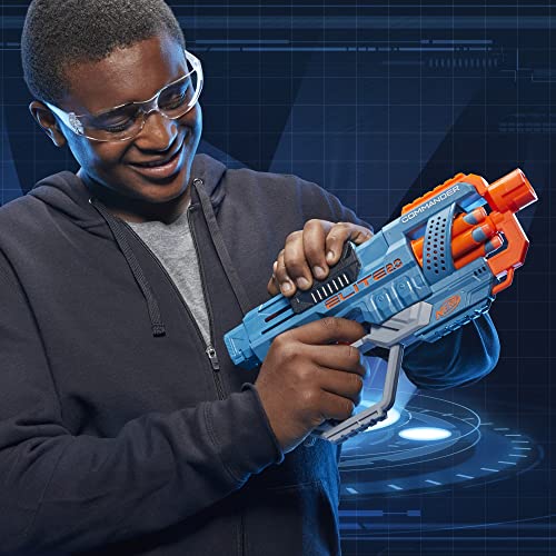 Nerf Elite 2.0 Commander RD-6 Dart Blaster, 12 Darts, 6-Dart Rotating Drum, Outdoor Toys, Great Holiday for Kids, Ages 8 and Up