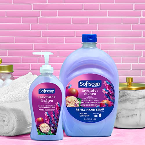 Softsoap Lavender & Shea Scent Liquid Hand Soap, Moisturizing Liquid Hand Soap, 11.25 Ounce, 6 Pack