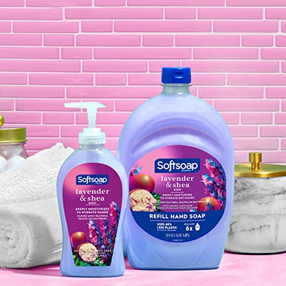 Softsoap Lavender & Shea Scent Liquid Hand Soap, Moisturizing Liquid Hand Soap, 11.25 Ounce, 6 Pack