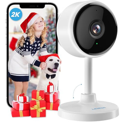 Indoor Camera, litokam Cameras for Home Security with Night Vision, Pet Camera with Phone App, 2K Indoor Security Camera, Motion Detection, 2-Way Audio, WiFi Camera Home Camera Compatible with Alexa