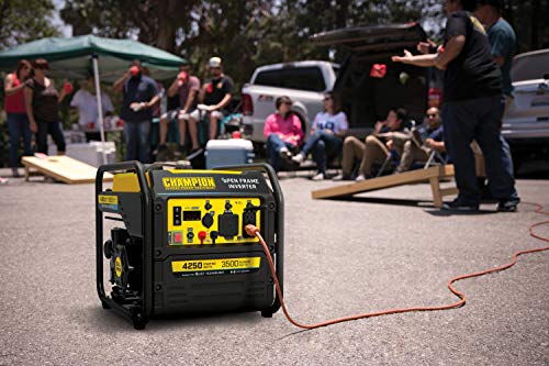 Champion Power Equipment 200954 4250-Watt RV Ready Open Frame Inverter Generator, Quiet Technology