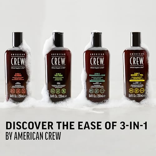 American Crew Shampoo, Conditioner & Body Wash for Men, 3-in-1, Tea Tree Scent, 8.4 Fl Oz