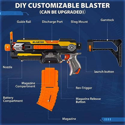 Automatic Toy Gun, Electric Toy Foam Blasters & Guns with 40 Bullets, Kids Toys for 6 7 8 9+ Year Old Boys, Cool Great Birthday Gift for Kids, Teens & Adults