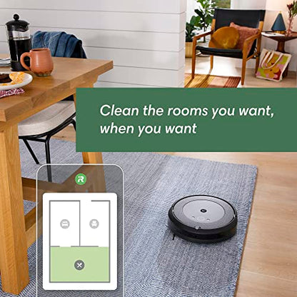 iRobot Roomba i3+ EVO (3550) Self-Emptying Robot Vacuum – Now Clean by Room with Smart Mapping, Empties Itself for Up to 60 Days, Works with Alexa, Ideal for Pet Hair, Carpets, Roomba i3+