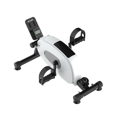 Ativafit Magnetic Under Desk Bike Pedal Exerciser for Home Workout Portable Mini Exercise Bike Arm & Leg Exerciser Physical Therapy Equipment for Seniors (White)