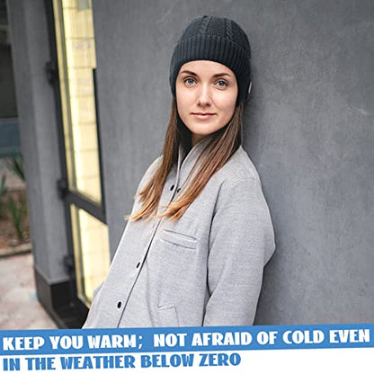 Music Beanie Hat Set - Women/Men's Winter Hat w/Headphones, Scarf, Touchscreen Gloves, Knit Mask, Unique Christmas Birthday Gifts Tech Gifts for Teens Men Women Gamer Worker