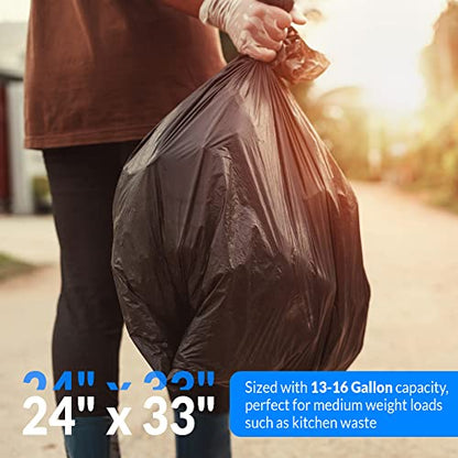 Reli. SuperValue 13 Gallon Trash Bags | 1000 Count Bulk | Tall Kitchen | Can Liners | Black Multi-Use Garbage Bags