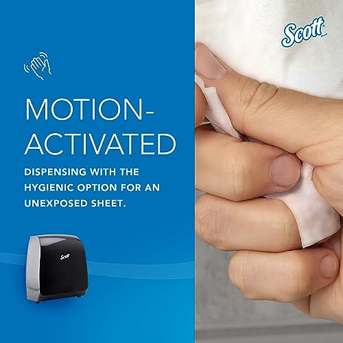Scott Pro Automatic Hard Roll Paper Towel Dispenser System (34348), for Blue Core Scott Pro Roll Towels, Smoke/Black, 1 / Case