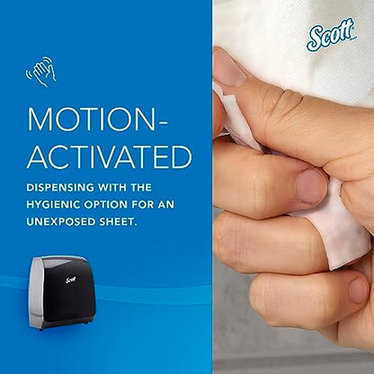 Scott Pro Automatic Hard Roll Paper Towel Dispenser System (34348), for Blue Core Scott Pro Roll Towels, Smoke/Black, 1 / Case