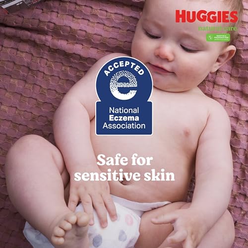 Huggies Natural Care Sensitive Baby Wipes, Unscented, Hypoallergenic, 99% Purified Water, 10 Flip-Top Packs (560 Wipes Total)