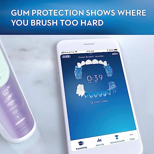 Oral-B Genius X Limited, Electric Toothbrush with Artificial Intelligence, Rechargeable Toothbrush (1) Replacement Brush Head, Travel Case, Orchid Purple