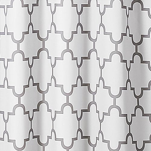 Lush Decor Gray Bellagio Fabric Shower Curtain, Bathroom Accessories, (72" x 72")