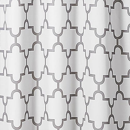 Lush Decor Gray Bellagio Fabric Shower Curtain, Bathroom Accessories, (72" x 72")