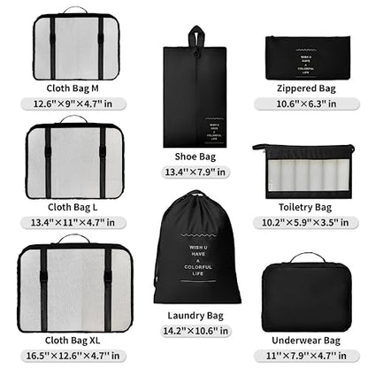 GRANNY SAYS 8 Set Packing Cubes for Carry on Suitcase, Travel Bags Organizer for Luggage, Suitcase Organizer Bags Set, Travel Packing Cubes Luggage Organizer, Travel Essentials Travel Bag