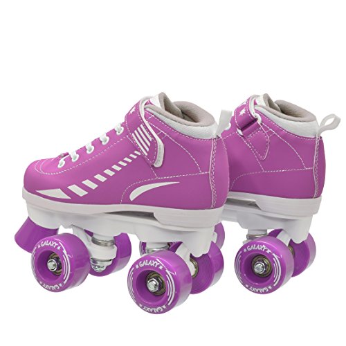 Epic Skates Galaxy Elite Kids Quad Speed Skates, Purple, Juvenile 12