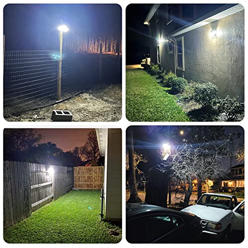 Mokot Solar Outdoor Lights, 288 LED IP65 Waterproof Motion Sensor Outdoor Lights with Remote Control, 4 Heads Solar Flood Wall Lights for Outside Garden Patio Yard - 2Pack