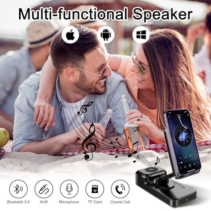 MepvabKY Bluetooth Speaker with Wireless Charging & Phone Stand,HD Surround Sound Perfect for Home and Outdoors,Cool Tech Kitchen Gadgets,Gift for Men,Women,Speaker for iPhone/Samsung/iPad