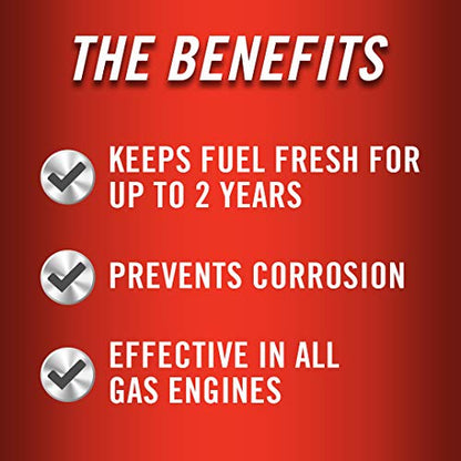 STA-BIL Storage Fuel Stabilizer - Keeps Fuel Fresh for 24 Months - Prevents Corrosion - Gasoline Treatment that Protects Fuel System - Fuel Saver - Treats 40 Gallons - 16 Fl. Oz. (22207-12PK)