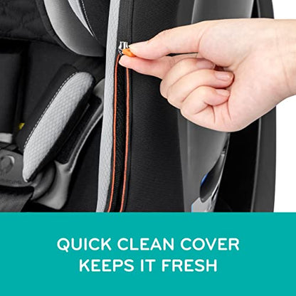 Evenflo Revolve360 Slim 2-in-1 Rotational Car Seat with Quick Clean Cover (Salem Black)