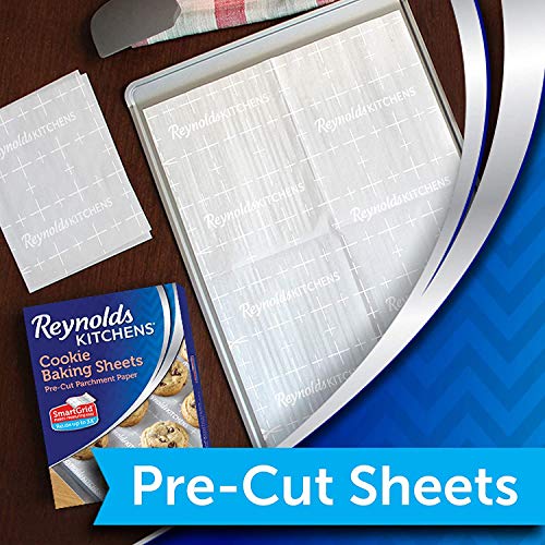 Reynolds Kitchens Cookie Baking Sheets, Pre-Cut Parchment Paper, 22 Sheets (Pack of 1)