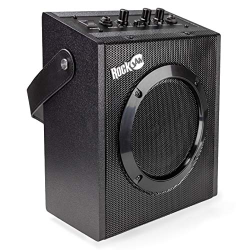 RockJam Electric Guitar Superkit with 10-watt Amp, Gig Bag, Picks & Online Lessons 6 String Pack, Right, Black, Full (RJEG03-SK-BK)