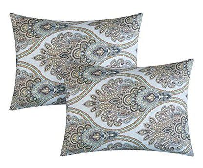 Chic Home Vivaldi 20 Piece Comforter Set Medallion Quilted Embroidered Design Complete Bag Bedding, Queen Green