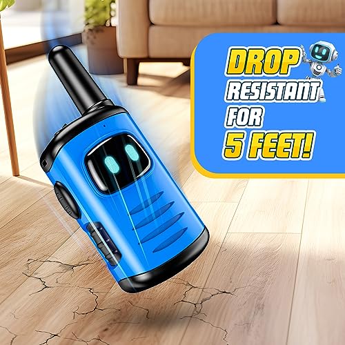 Kids Walkie Talkies Toys for Boys: comedyfun Mini Robots Walkies Talkies 2 Pack Christmas Birthday Gifts for 3 4 5 6 Year Old Boys Toys for 3 4 5 6-8 Year Old Camping Outdoor Games Stocking Stuffers