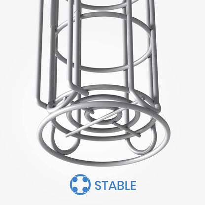 Silver Toilet Paper Holder Stand Bathroom Tissue Holder Free Standing Magazine Organizer Storage Larger Rolls Phone Wipes