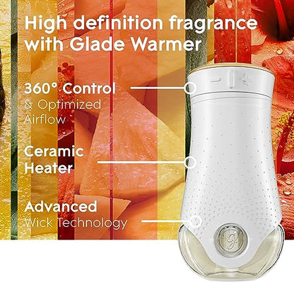 Glade PlugIns Refills Air Freshener Starter Kit, Scented Oil for Home and Bathroom, Hawaiian Breeze, 0.67 Fl Oz, 1 Warmer + 1 Refill