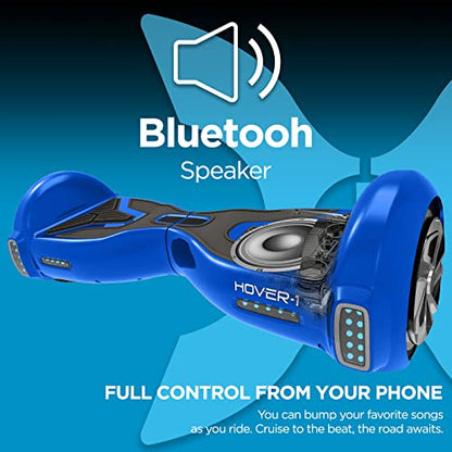 Hover-1 H1 Hoverboard Electric Scooter, Blue, Small/6.5"