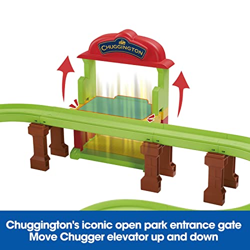 Chuggington Safari Park Track Set with Motorized T.A.G. (Touch and Go) Mtambo, Controlled Gate, 3.75" Toy Train & Animal Friends Included, Toys for 3 4 5 6 7 8 Year Old Boys Girls, Gifts for Birthday