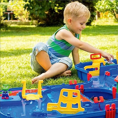 AQUAPLAY Amphie World Water Playset, Water Canal System for Hours of Fun, Educational, Learn how Water Moves, Lifts and Climbs, For Ages 3 and up