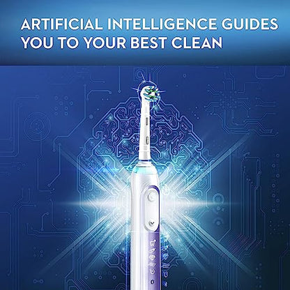 Oral-B Genius X Limited, Electric Toothbrush with Artificial Intelligence, Rechargeable Toothbrush (1) Replacement Brush Head, Travel Case, Orchid Purple