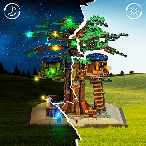 Mibido Ideas Tree House Building Kit with Led Lights, Build-and-Display Model Home or Office Decor for Adults Creative Forest Toy Gift for Kids Aged 12+, New 2023 (1008 Pieces)