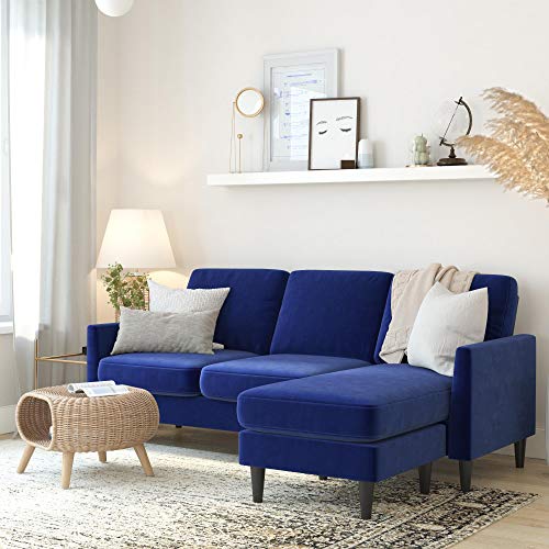 Mr. Kate Winston Sofa Sectional, Blue Velvet