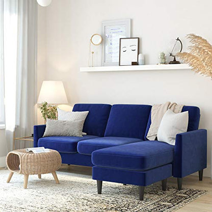 Mr. Kate Winston Sofa Sectional, Blue Velvet