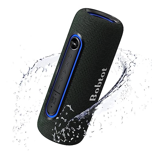 ADD 2 TO YOUR CART! Bobtot Portable Bluetooth Speaker Wireless Speaker, TWS Stereo Sound Bluetooth 5.0 Waterproof IPX5 Built-in Mic with RGB Lights for Home Indoors and Outdoors Party…